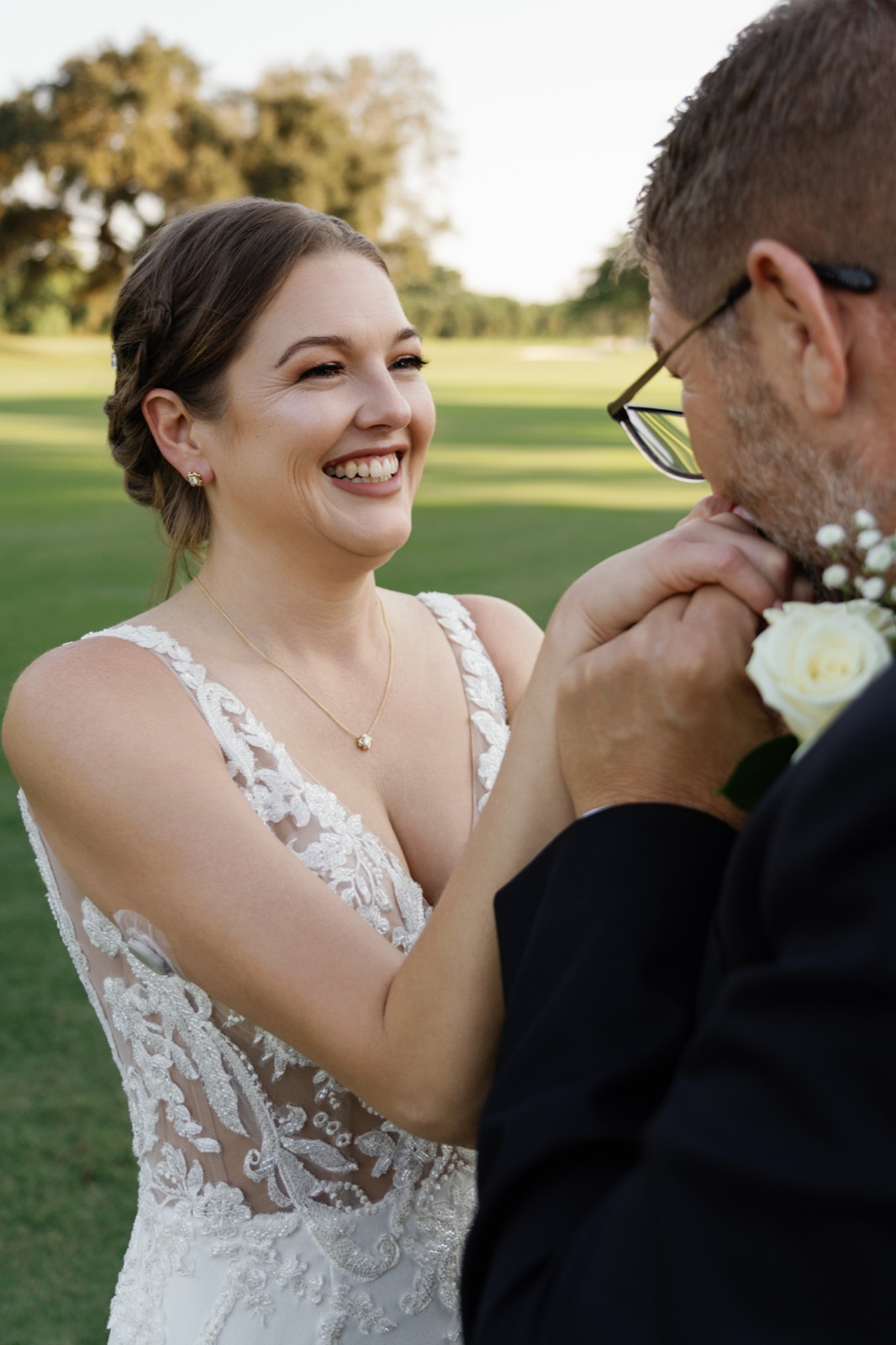First-dance kiss