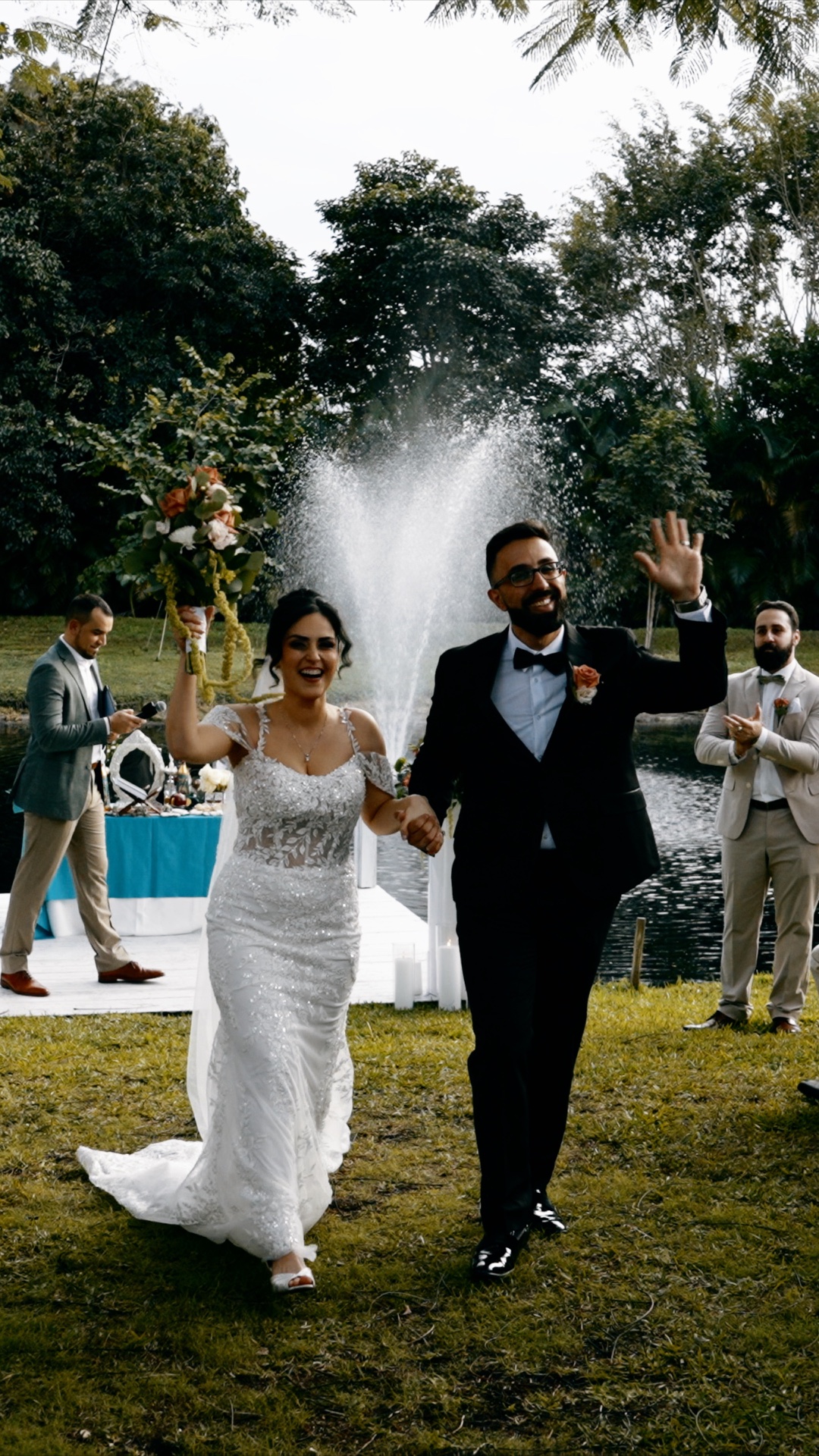 Sarvin and Danial celebrate hand in hand at their wedding, GM Productions